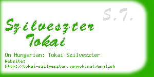 szilveszter tokai business card